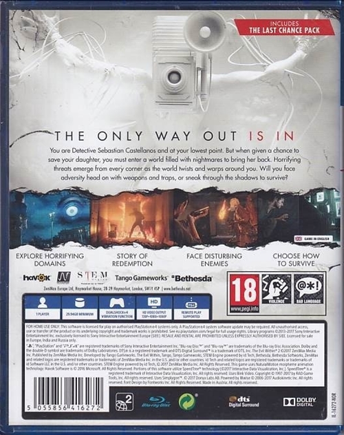 The Evil Within 2 - PS4 (A Grade) (Genbrug)